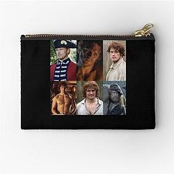 People Call Me Jamie Fraser Collage Sam Heughan Retro Zipper Pouch
