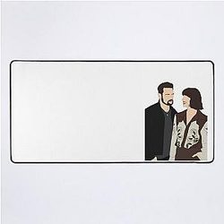 Caitriona Balfe and Sam Heughan Desk Mat