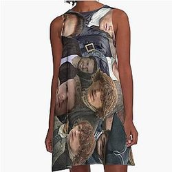 Sam Heughan Photo Collage A-Line Dress