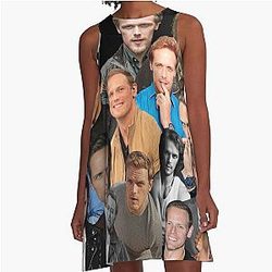 Sam Heughan Photo Collage A-Line Dress