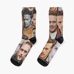 Sam Heughan Photo Collage Socks
