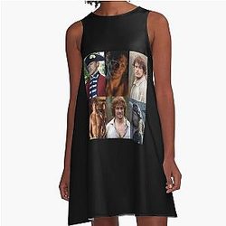 People Call Me Jamie Fraser Collage Retro Wave A-Line Dress Sam Heughan