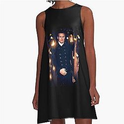 Vintage Sam Heughan Graphic A-Line Dress