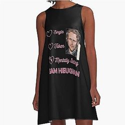 Birthday Gifts Mentally Dating Sam Heughan Christmas Holiday A-Line Dress