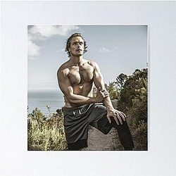 Sam Heughan by the lakeside Poster