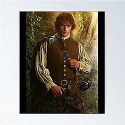 Mens Sam Heughan Gift Movie Fans Poster
