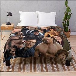 Sam Heughan Collage Throw Blanket