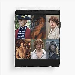 People Call Me Jamie Fraser Sam Heughan Retro Wave Duvet Cover