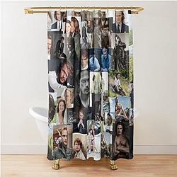 Sam Heughan Abstract Collage Shower Curtain