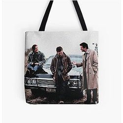 Supernatural, Sam Winchester, Dean Winchester All Over Print Tote Bag