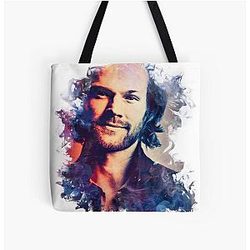 Sam Winchester Over Print Tote Bag