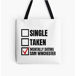 Supernatural - Mentally Dating Sam Winchester Tote Bag