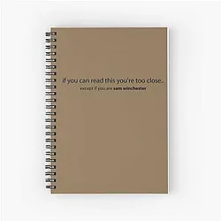 Supernatural Sam Winchester Notebook