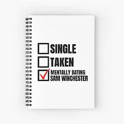 Supernatural Mentally Dating Sam Winchester Spiral Notebook