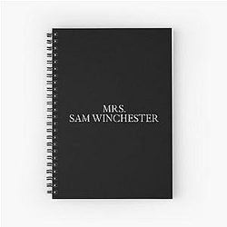 Supernatural Mrs Sam Winchester Spiral Notebook