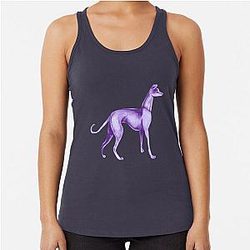 Purple Dog Shirt Racerback Tank Top