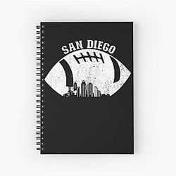 San Diego Skyline Football Vintage San Diego Gear Notebook