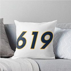 San Diego the 619 Throw Pillow