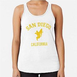 Retro College-Style San Diego, California 1769 Racerback Tank Top