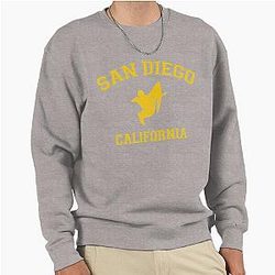 Retro College-Style San Diego California 1769 Pullover Sweatshirt