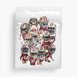 San Francisco 49ers Squad Duvet Cover