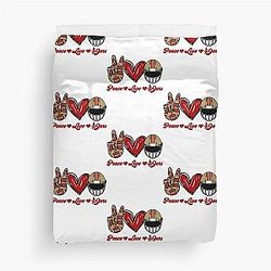 Peace Love 49ers Football Team Duvet Cover