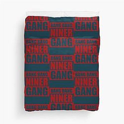 Bang Bang Niner Gang Red 49ers Duvet Cover
