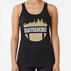 Retro San Francisco Skyline Racerback Tank Top