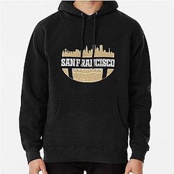 Retro 49ers Football Fan Vintage San Francisco Skyline Classic Hoodie