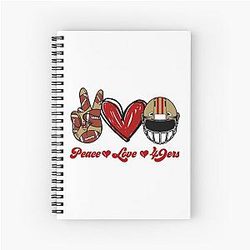 Peace Love 49ers Football Notebook