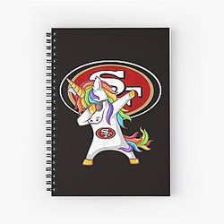 Patrick Unicorn Football Team San Francisco 49er T Shirt Spiral Notebook