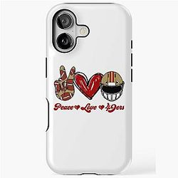 Peace Love 49ers Football Team iPhone Tough Case