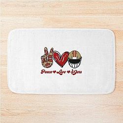 Peace Love 49ers Football Team Bath Mat