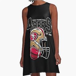 Art San Francisco 49ers A Line Dress