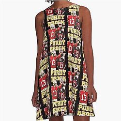 Brock Purdy 49ers Football Poster A-Line Dress