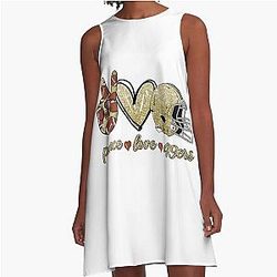 Peace Love 49ers A-Line Dress