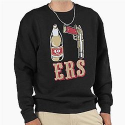 Cool Black 49ers 9MM Gold Gun Pullover Sweatshirt
