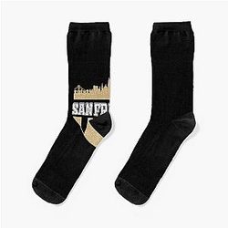 Retro 49ers Football Fan Vintage San Francisco Skyline Classic T-Shirt and Socks