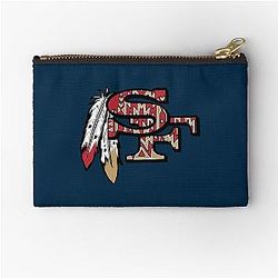 Native American 49ers Logo Zipper Pouch