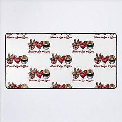 Peace Love 49ers Football Team Desk Mat