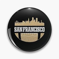 Retro San Francisco Vintage Skyline Classic Football Fan T-Shirt Pin