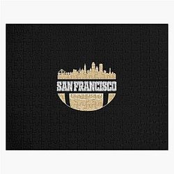 Retro San Francisco 49ers Football Fan Vintage Skyline Classic T-Shirt Puzzle