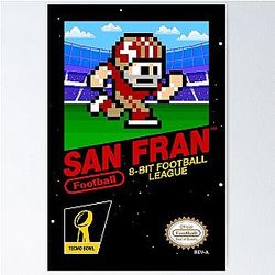 San Francisco 49ers 8-bit Cartridge Poster
