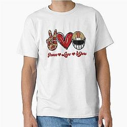 Peace Love 49ers Football Team Classic T-Shirt