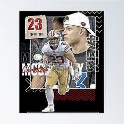 Christian McCaffrey Football 49ers Poster