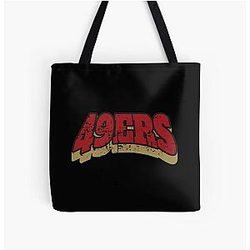 Art San Francisco 49ers All Over Printable Tote Bag