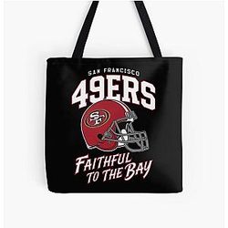 Art San Francisco 49ers All Over Print Tote Bag