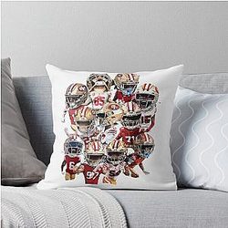 San Francisco 49ers Squad Throw Pillow