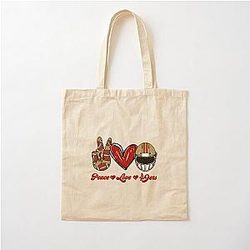 Peace 49ers Football Team Cotton Tote Bag