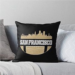 Retro 49ers Football Fan San Francisco Skyline Classic T-Shirt Pillow